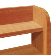 Рамка за легло с табла, восъчнокафяв, 140x200 см, масивно дърво