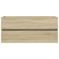 Шкаф за мивка за баня дъб сонома 100x38,5x45 см инженерно дърво