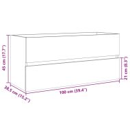 Шкаф за мивка за баня дъб сонома 100x38,5x45 см инженерно дърво