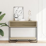 Конзолна маса, дъб сонома, 100x35x74,5 см, инженерно дърво