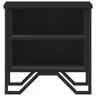 Нощно шкафче, черно, 40x30x40 см, инженерно дърво