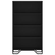 Библиотека черна 80x31x137,5 см инженерно дърво