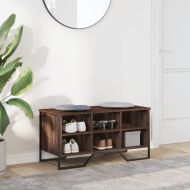 Шкаф за обувки, кафяв дъб, 90x38x45,5 см, инженерно дърво