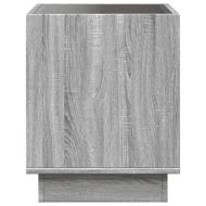 Маса за кафе с Infinity LED, сив сонома, 40x40x50 см