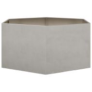 Градинска кашпа, шестоъгълна, 104x90x45 см, неръждаема стомана