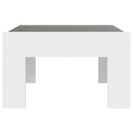 Маса за кафе с Infinity LED, бяла, 50x50x30 см