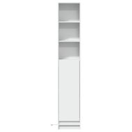 Сайдборд с LED, бял, 36x32,5x200 см, инженерно дърво