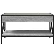 Маса за кафе с Infinity LED, сив сонома, 70x50x38 см
