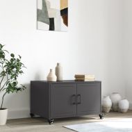 Маса за кафе, черна, 68x50x43,5 см, стомана