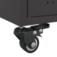 Маса за кафе, черна, 68x50x43,5 см, стомана