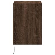 Стенен ТВ шкаф с LED осветление, кафяв дъб, 41x31x45 см