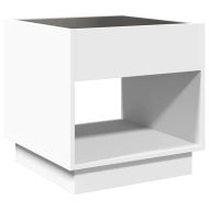 Нощна масичка с Infinity LED бяла 50x50x50 см