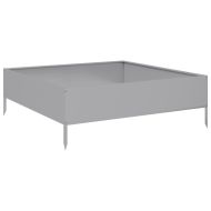 Градинска повдигната леха 100x100x33,5 см поцинкована стомана