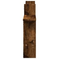 Стенни рафтове, 2 бр, опушен дъб, 50x12x50 см, инженерно дърво