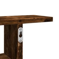 Стенни рафтове, 2 бр, опушен дъб, 50x12x50 см, инженерно дърво