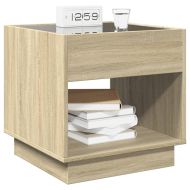 Нощна масичка с Infinity LED, сонома дъб, 50x50x50 см