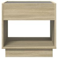 Нощна масичка с Infinity LED, сонома дъб, 50x50x50 см