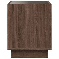 Нощна масичка с Infinity LED, кафяв дъб, 50x50x50 см