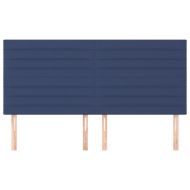 Табла за легло, синя, 200x5x118/128 см, плат