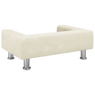 Кучешко легло кремаво 70x45x26,5 см кадифе