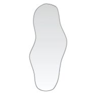 Стенно огледало, сребро, 100x45 см