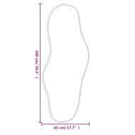 Стенно огледало, сребро, 100x45 см