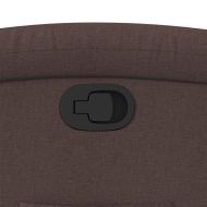 Изправящ реклайнер стол, тъмнокафяв, текстил