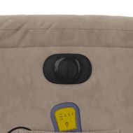 Електрически изправящ масажен реклайнер, таупе, микрофибър