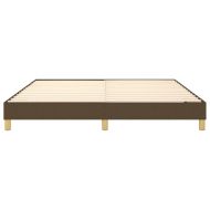 Рамка за легло с пружини, тъмнокафява, 160x200 см, плат