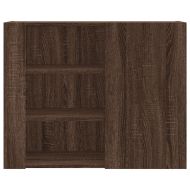 Стенен шкаф, кафяв дъб, 75x35x60 см, инженерно дърво