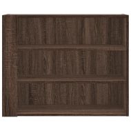 Стенен шкаф, кафяв дъб, 75x35x60 см, инженерно дърво