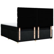 Боксспринг легло с матрак, черно, 180x200 см, плат