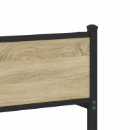 Метална рамка за легло, без матрак, дъб сонома, 120x190 см