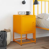 Нощно шкафче, горчица жълто, 36x39x60,5 см, стомана