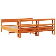 Рамка за легло без матрак, восъчнокафяв, 180x200 см, бор масив