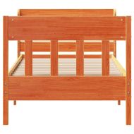 Рамка за легло без матрак, восъчнокафяв, 75x190 см, бор масив