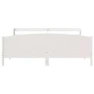 Рамка за легло без матрак, бял, 180x200 см, бор масив