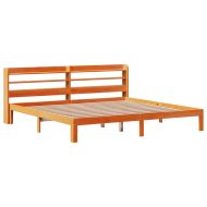 Рамка за легло без матрак, восъчнокафяв, 180x200 см, бор масив
