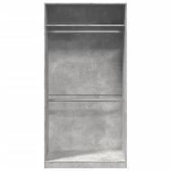 Гардероб, бетонно сиво, 100x50x200 см, инженерно дърво