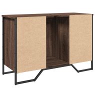 Шкаф за мивка за баня, кафяв дъб, 91x35x60 см, инженерно дърво