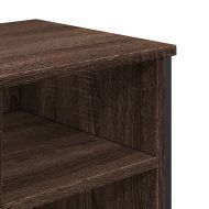 Шкаф за мивка за баня, кафяв дъб, 91x35x60 см, инженерно дърво