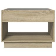 Маса за кафе с Infinity LED, сонома дъб, 70x50x50 см