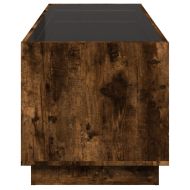 Маса за кафе с Infinity LED, опушен дъб, 90x50x50 см