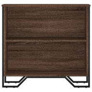 Библиотека, кафяв дъб, 80x31x74,5 см, инженерно дърво