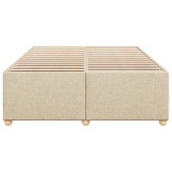 Рамка за легло без матрак, кремава, 140x190 см, плат