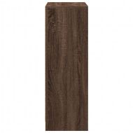 Сайдборд с LED, кафяв дъб, 72x34x100 см, инженерно дърво