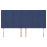 Табла за легло, синя, 200x5x118/128 см, плат