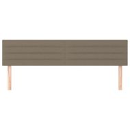 Горни табли за легло, 2 бр, таупе, 80x5x78/88 см, плат