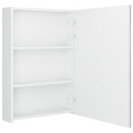 LED шкаф с огледало за баня, сияйно бяло, 50x13x70 см