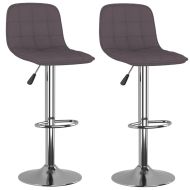 Бар табуретки, 2 бр, таупе, текстил